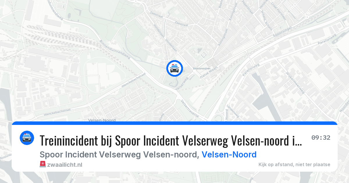 Treinincident bij Spoor Incident Velserweg Velsen-noord in Velsen-Noord — 14 jul 2026