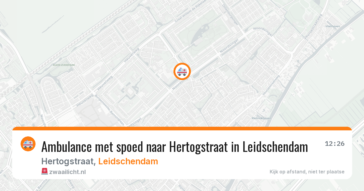 Ambulance met spoed naar Hertogstraat in Leidschendam — 27 mrt 2026