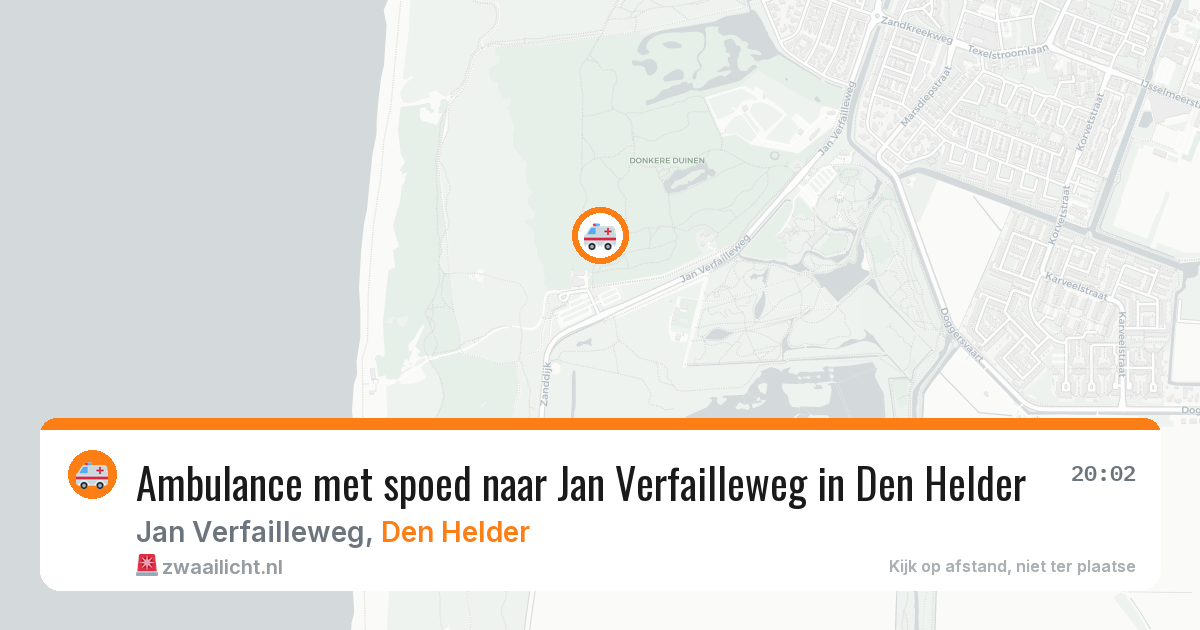 Ambulance met spoed naar Jan Verfailleweg in Den Helder — 14 mei 2026