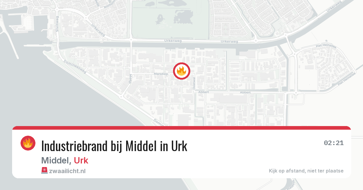 Industriebrand bij Middel in Urk — 29 apr 2026