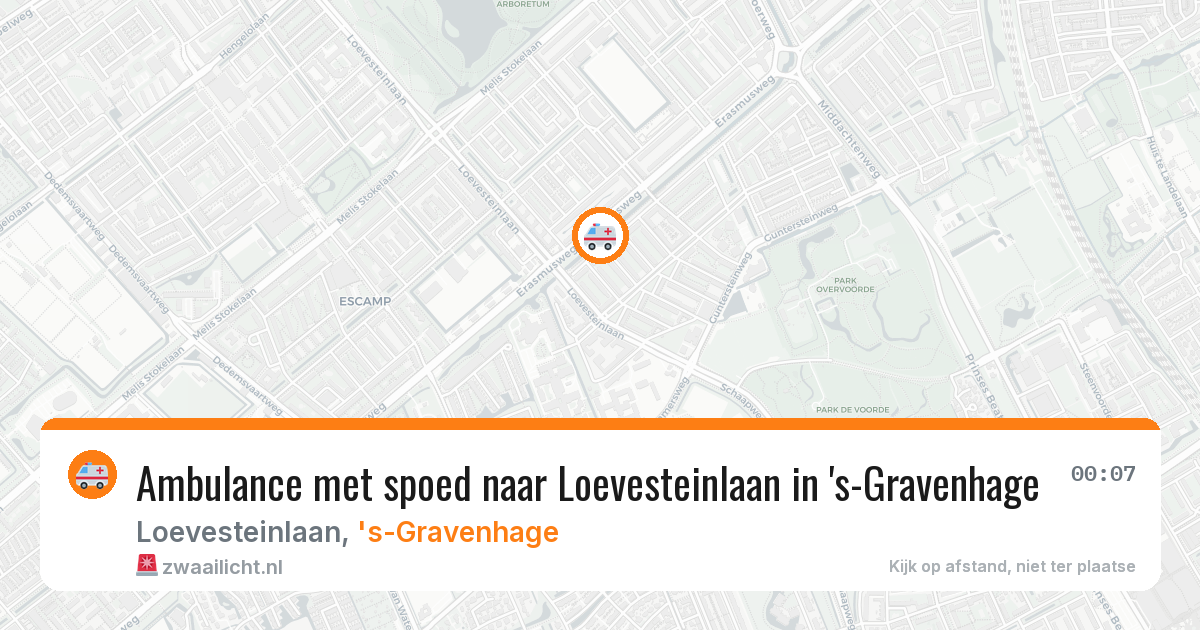 Ambulance met spoed naar Loevesteinlaan in 's-Gravenhage — 26 jun 2026