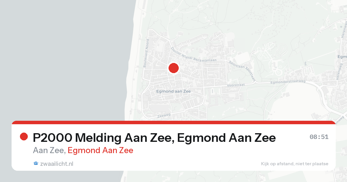 P2000 Melding Aan Zee, Egmond Aan Zee — 8 feb 2026