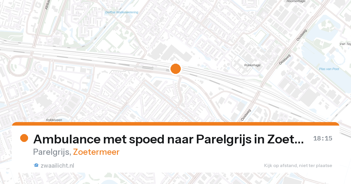 Ambulance met spoed naar Parelgrijs in Zoetermeer — 4 jun 2026