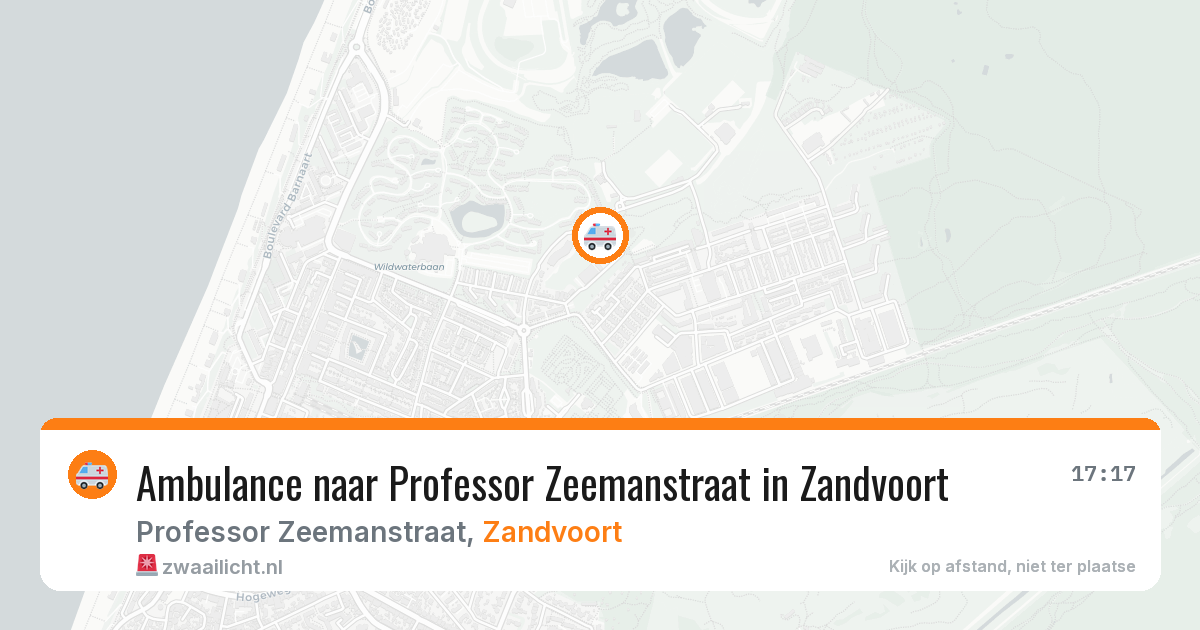 Ambulance naar Professor Zeemanstraat in Zandvoort — 4 jul 2026