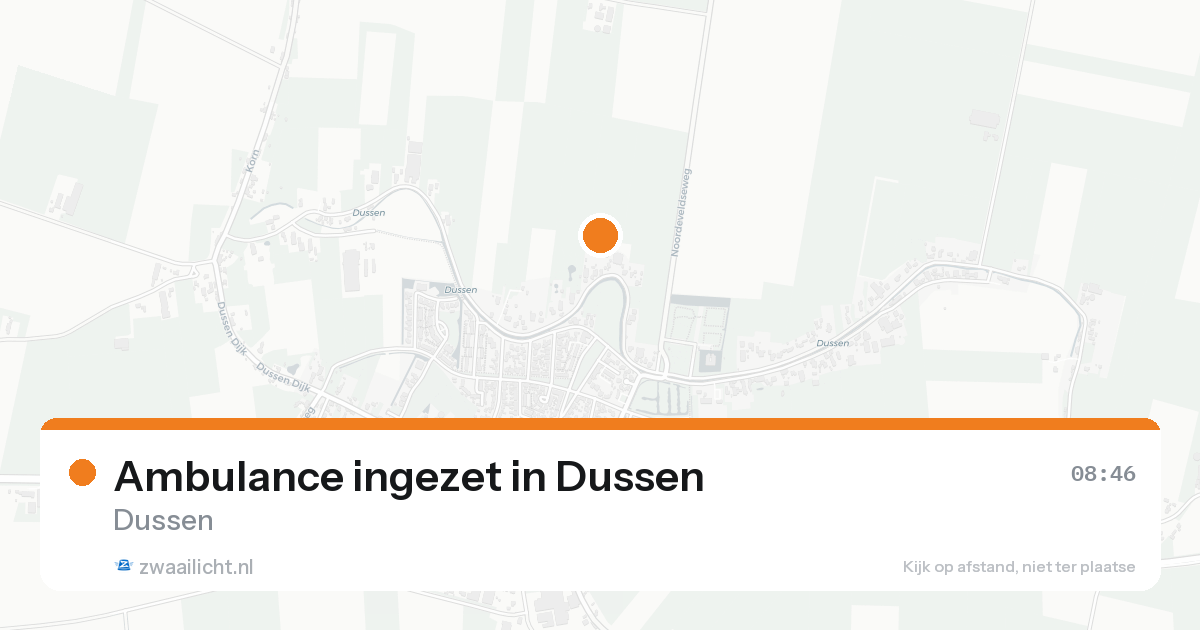 Ambulance ingezet in Dussen — 15 aug 2026