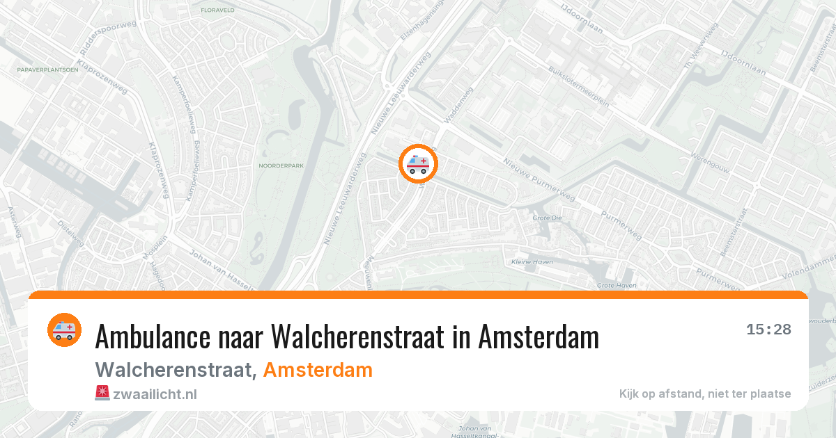 Ambulance naar Walcherenstraat in Amsterdam — 5 jul 2026