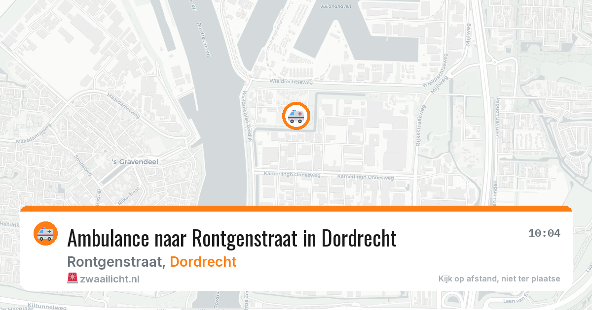 Ambulance naar Rontgenstraat in Dordrecht — 25 mrt 2026