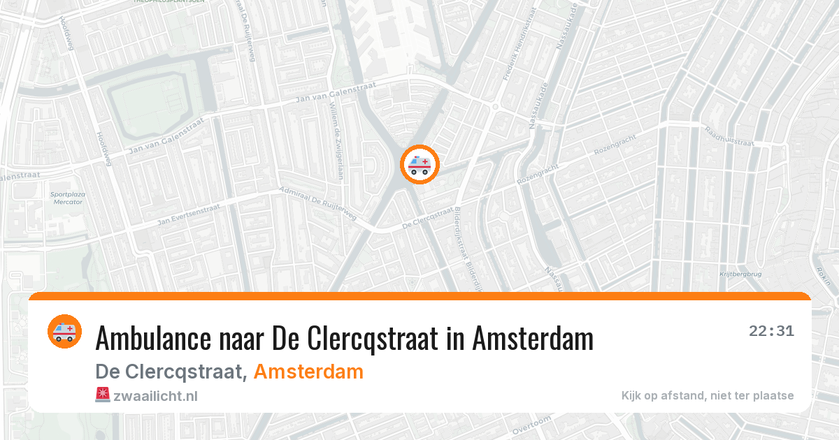 Ambulance naar De Clercqstraat in Amsterdam — 20 mrt 2026