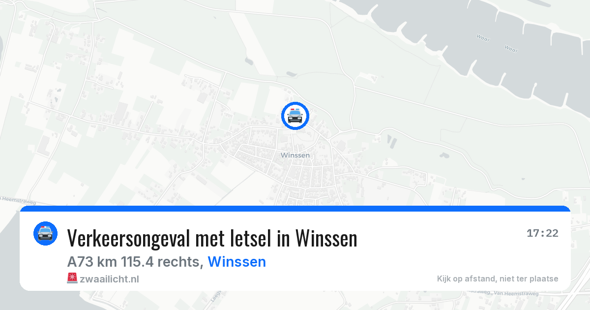 Verkeersongeval met letsel in Winssen — 29 apr 2026