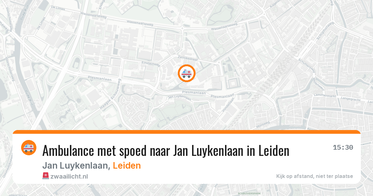 Ambulance met spoed naar Jan Luykenlaan in Leiden — 27 jun 2026