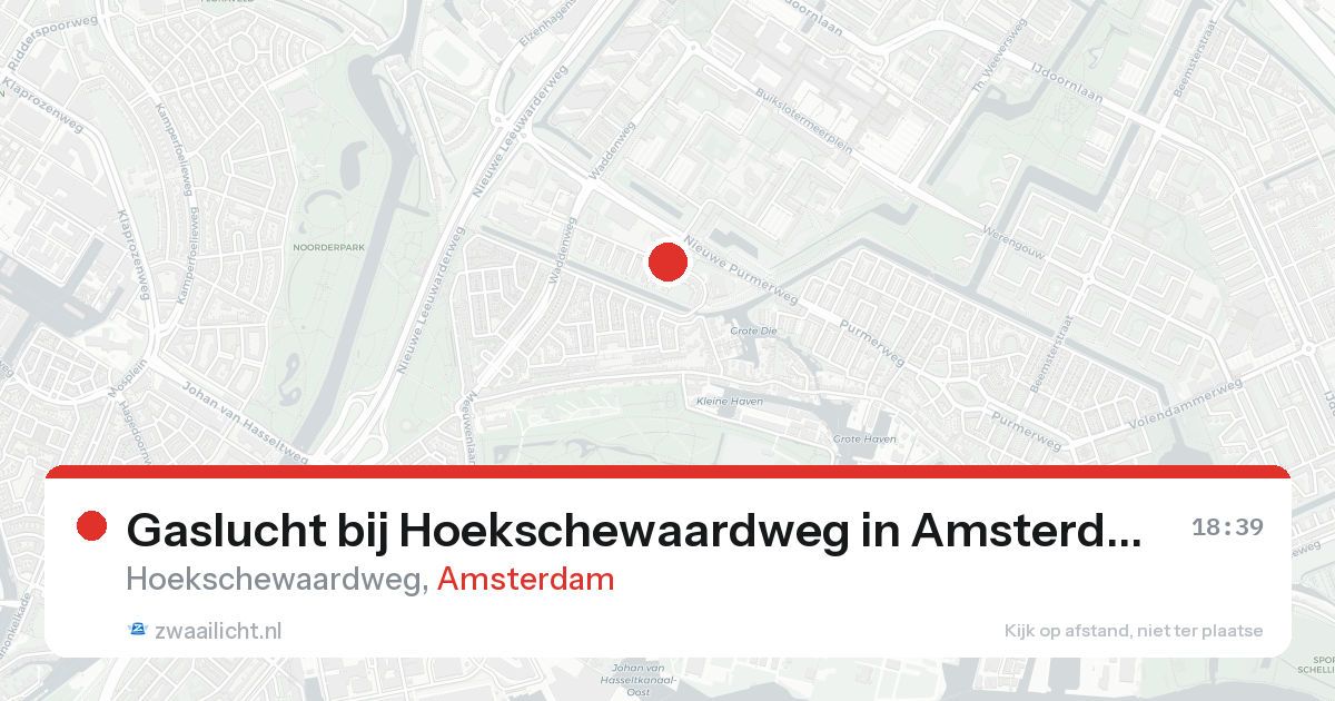 Gaslucht bij Hoekschewaardweg in Amsterdam — 30 mei 2026