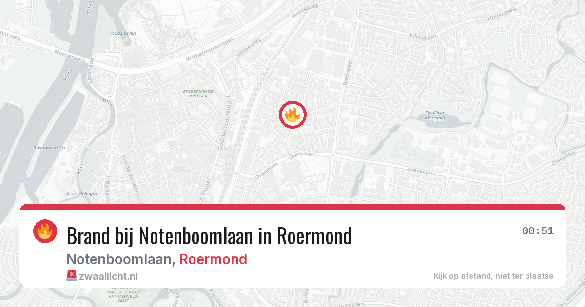 Brand bij Notenboomlaan in Roermond — 17 apr 2026