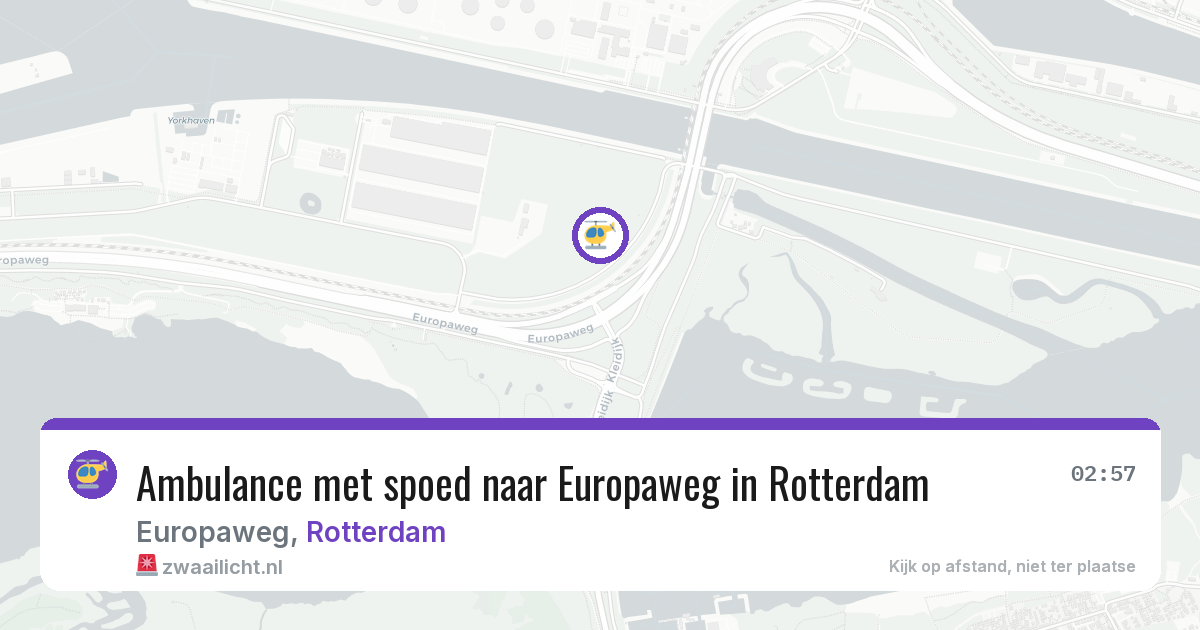 Ambulance met spoed naar Europaweg in Rotterdam — 12 jun 2026