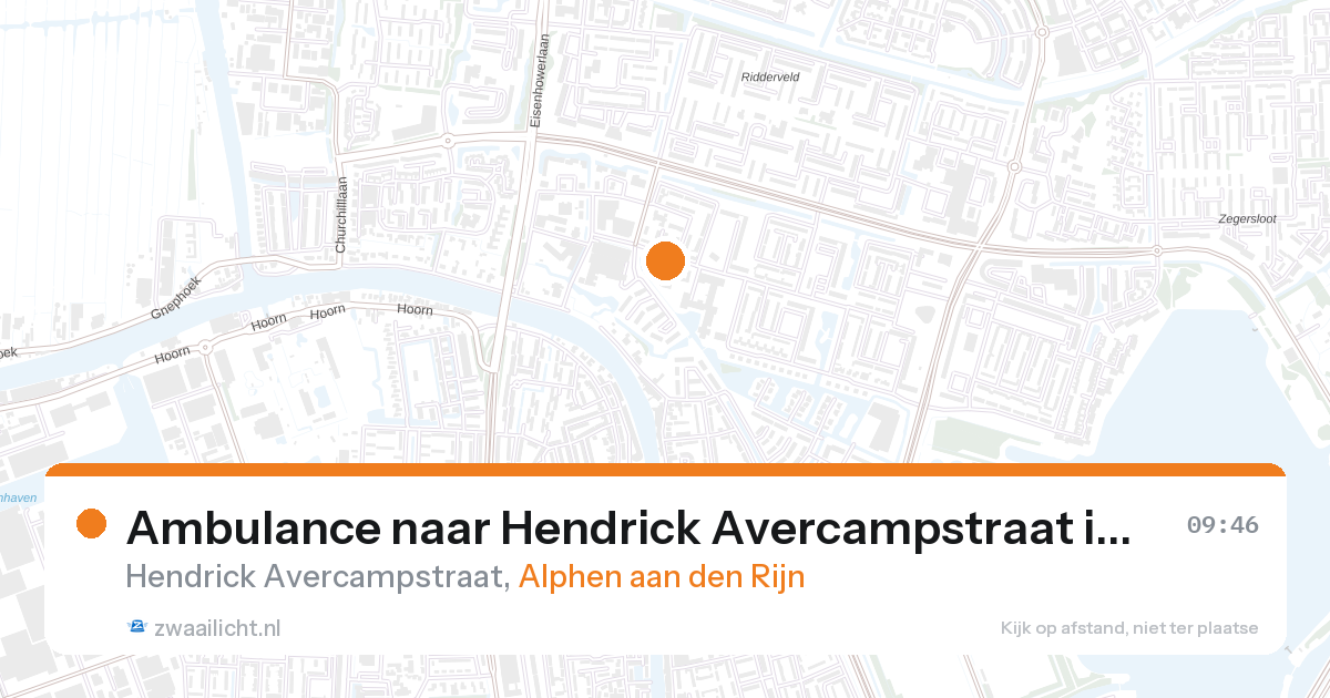 Ambulance naar Hendrick Avercampstraat in Alphen aan den Rijn — 18 mrt 2026