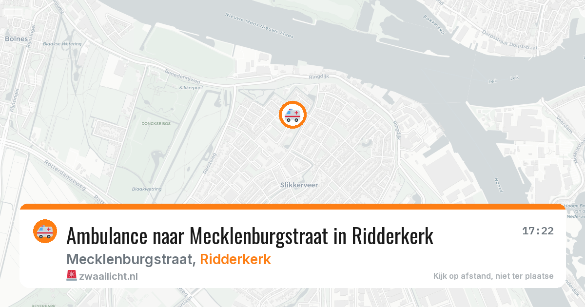 Ambulance naar Mecklenburgstraat in Ridderkerk — 22 mrt 2026