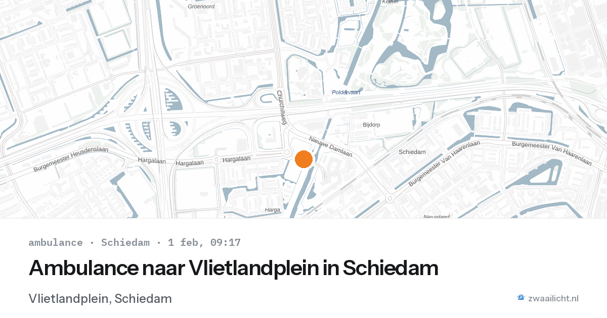Ambulance naar Vlietlandplein in Schiedam — 1 feb 2026