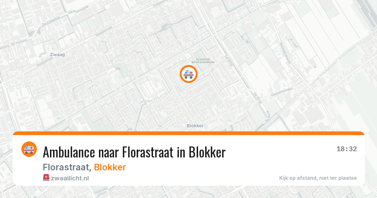 Ambulance naar Florastraat in Blokker — 1 aug 2026