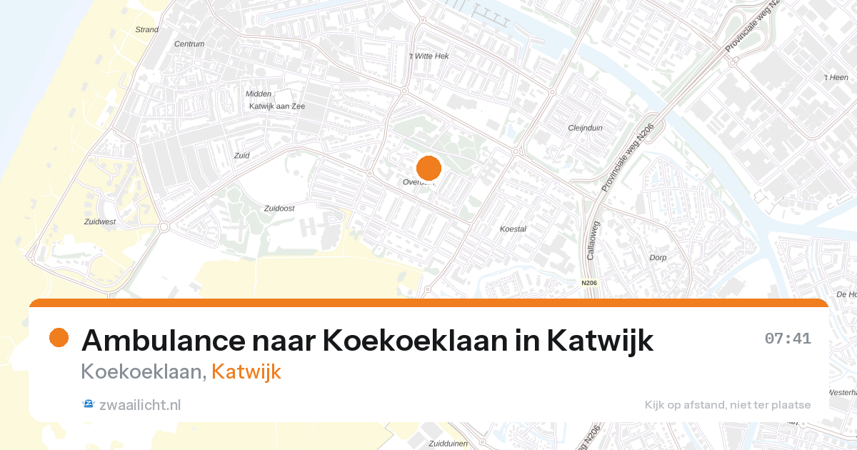 Ambulance naar Koekoeklaan in Katwijk — 27 apr 2026