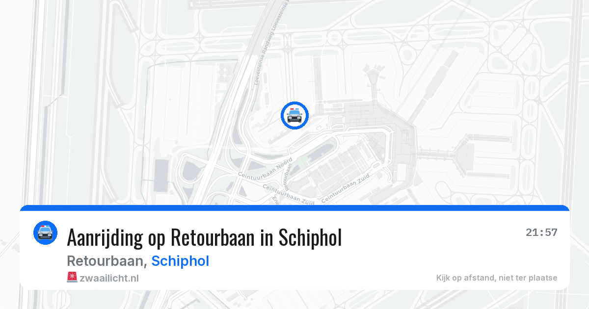Aanrijding op Retourbaan in Schiphol — 26 jul 2026