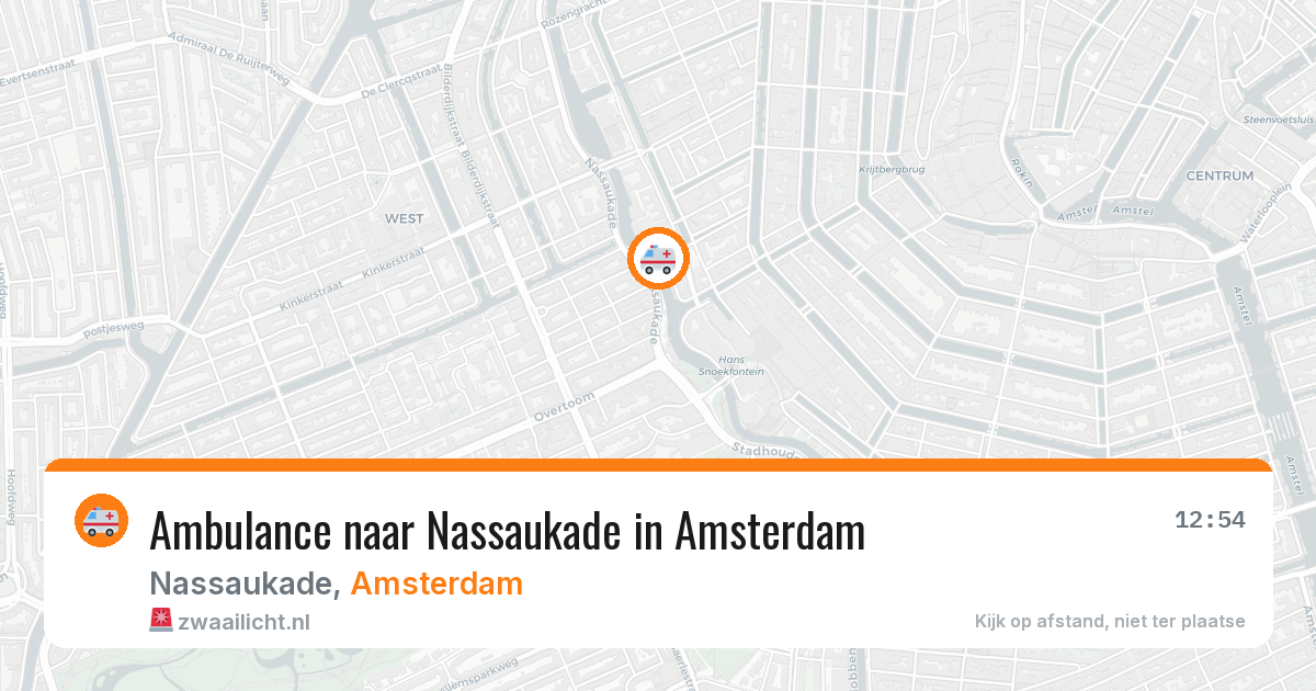 Ambulance naar Nassaukade in Amsterdam — 22 jun 2026