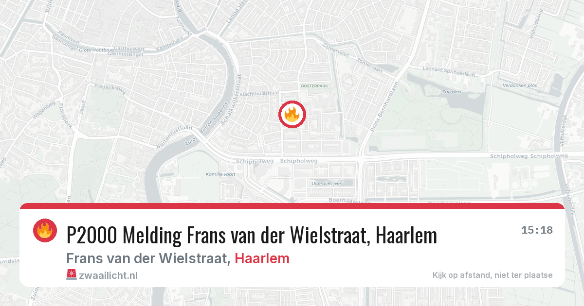P2000 Melding Frans van der Wielstraat, Haarlem — 3 aug 2026