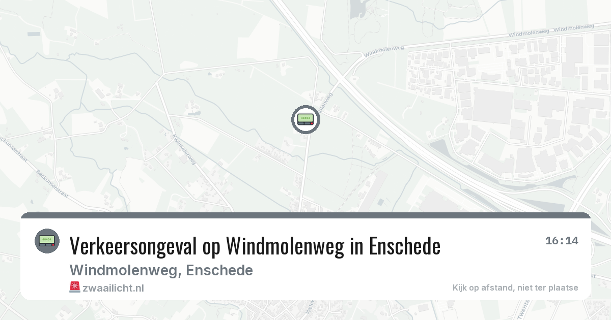 Verkeersongeval op Windmolenweg in Enschede — 6 jul 2026