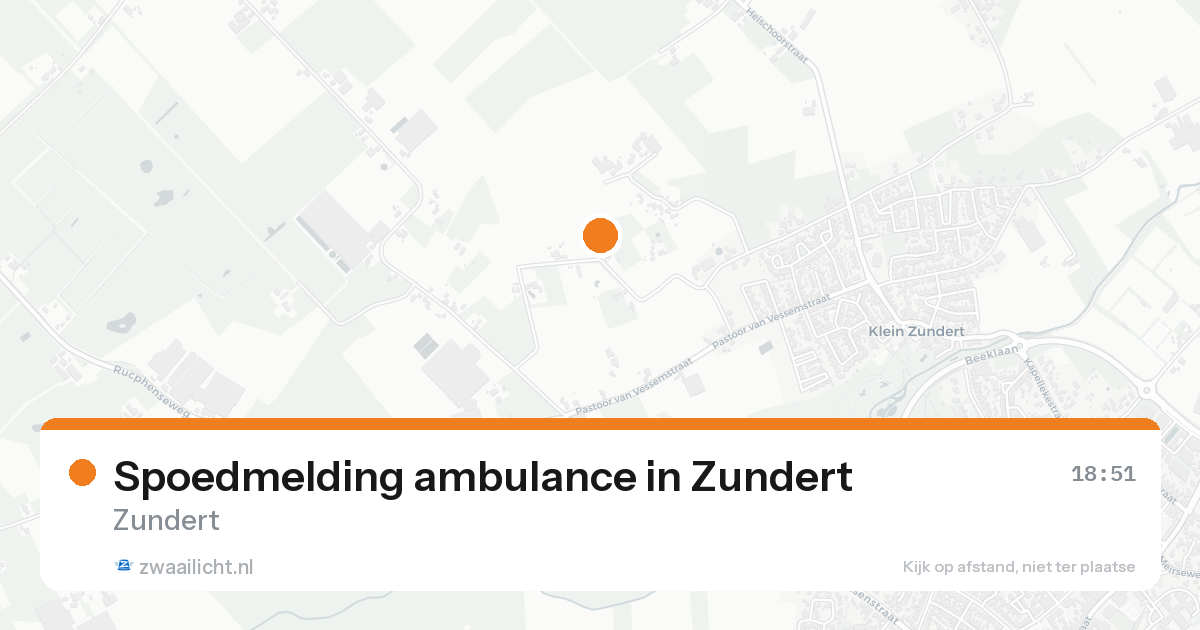 Spoedmelding ambulance in Zundert — 13 aug 2026