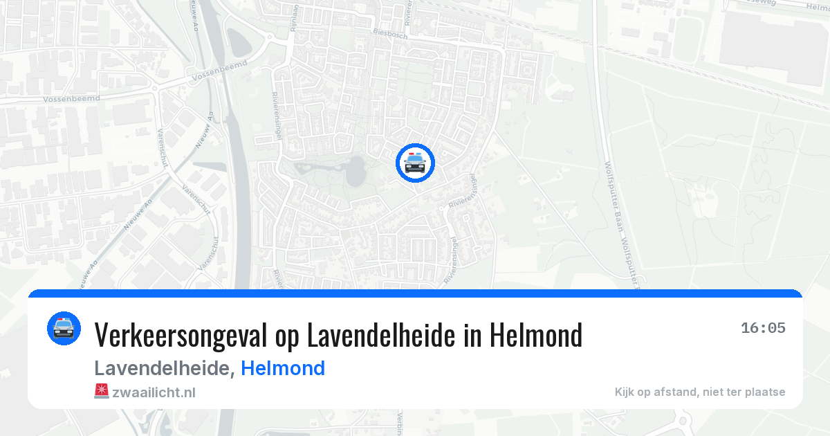 Verkeersongeval op Lavendelheide in Helmond — 3 aug 2026