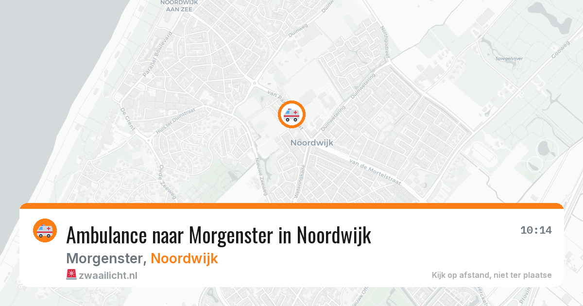 Ambulance naar Morgenster in Noordwijk — 6 aug 2026