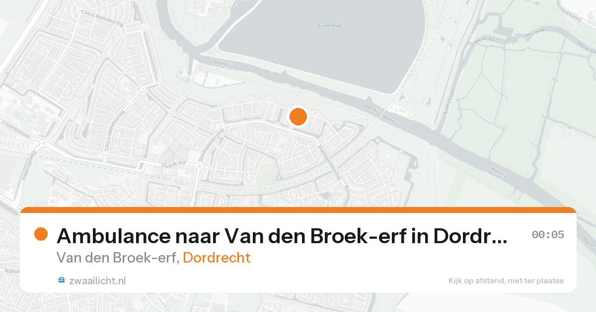 Ambulance naar Van den Broek-erf in Dordrecht — 18 aug 2026
