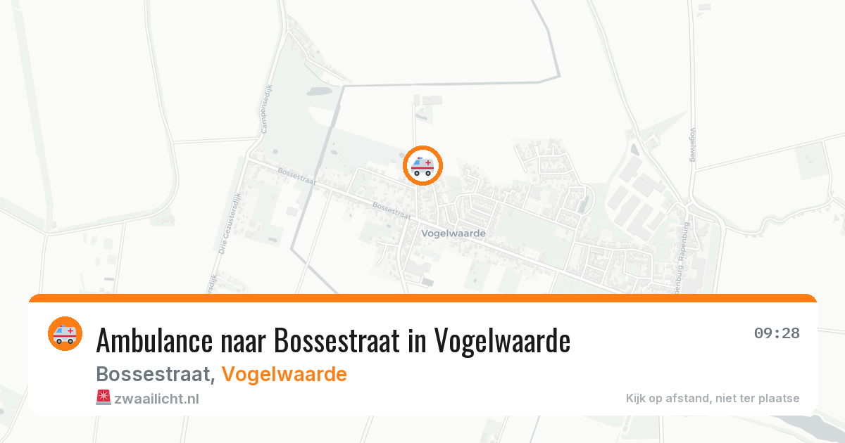 Ambulance naar Bossestraat in Vogelwaarde — 17 jun 2026