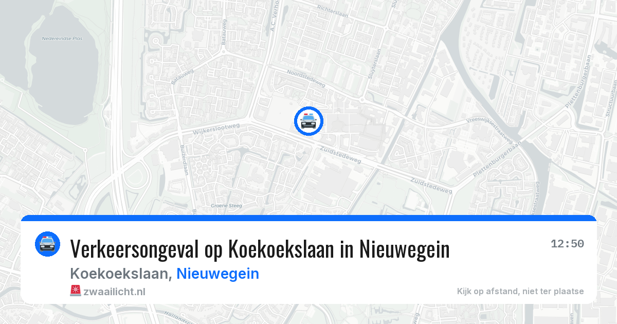 Verkeersongeval op Koekoekslaan in Nieuwegein — 24 jul 2026