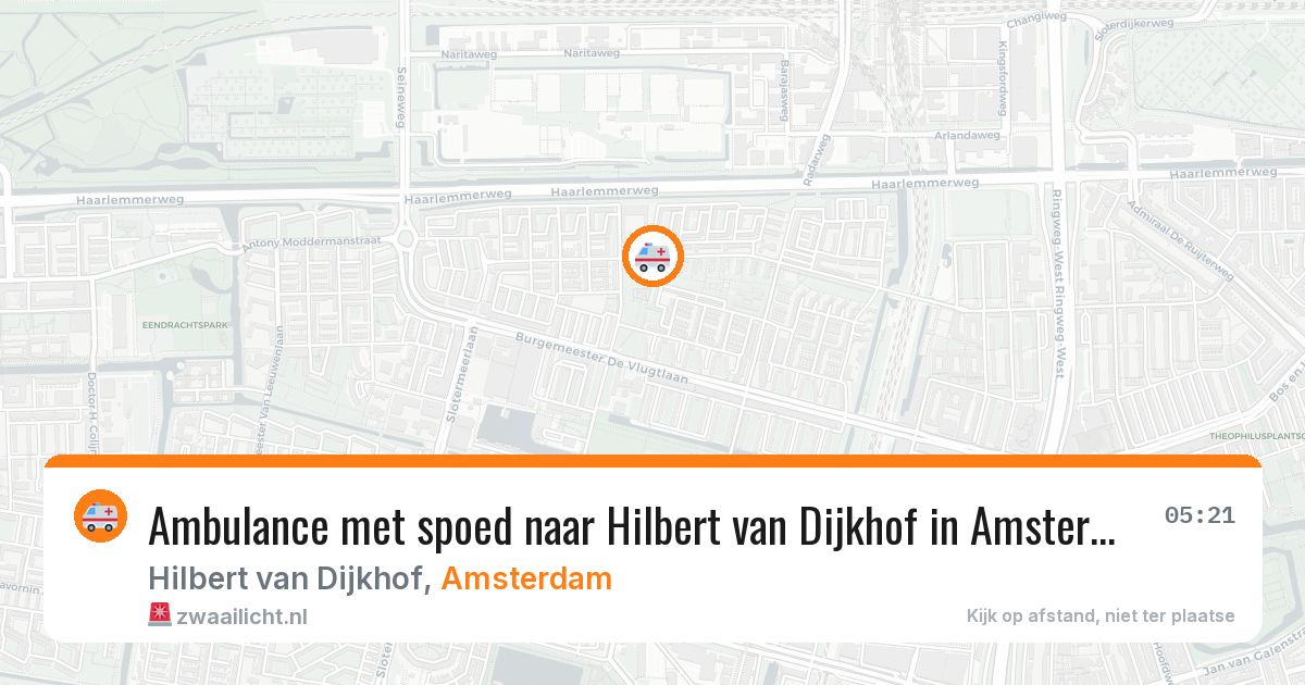 Ambulance met spoed naar Hilbert van Dijkhof in Amsterdam — 7 apr 2026
