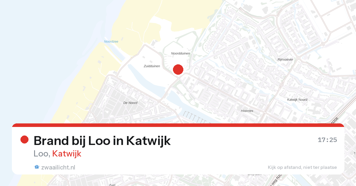 Brand bij Loo in Katwijk — 24 jun 2026