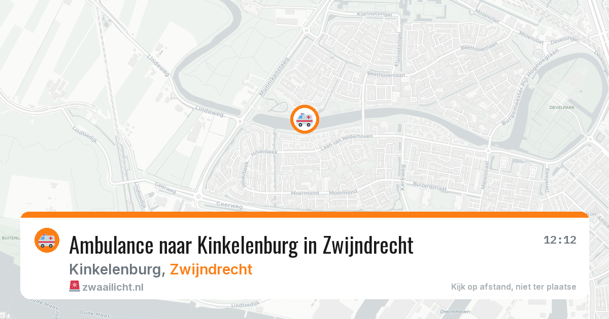 Ambulance naar Kinkelenburg in Zwijndrecht — 9 jun 2026
