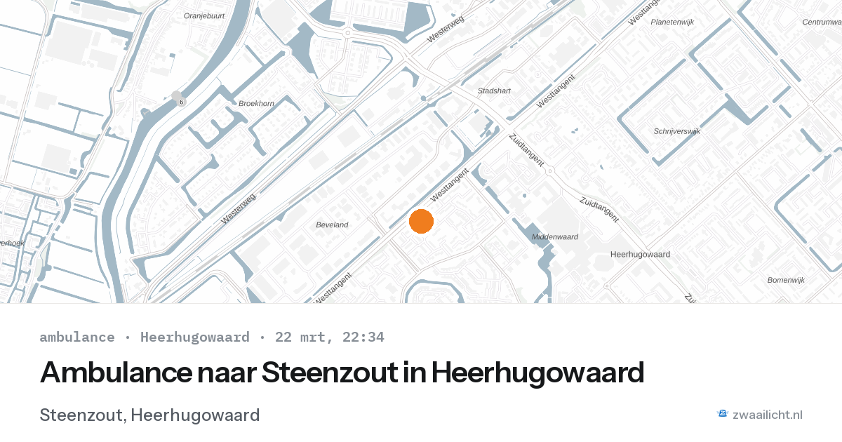Ambulance naar Steenzout in Heerhugowaard — 22 mrt 2026