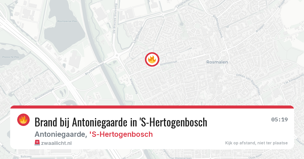 Brand bij Antoniegaarde in 'S-Hertogenbosch — 14 aug 2026