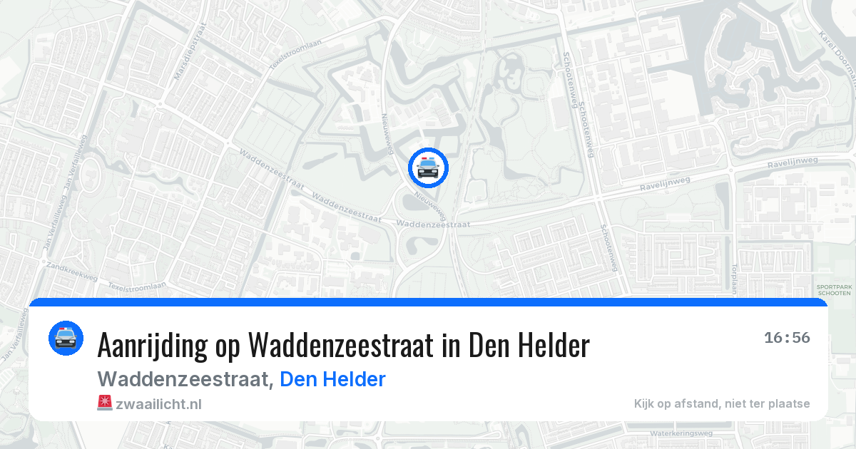 Aanrijding op Waddenzeestraat in Den Helder — 15 jul 2026