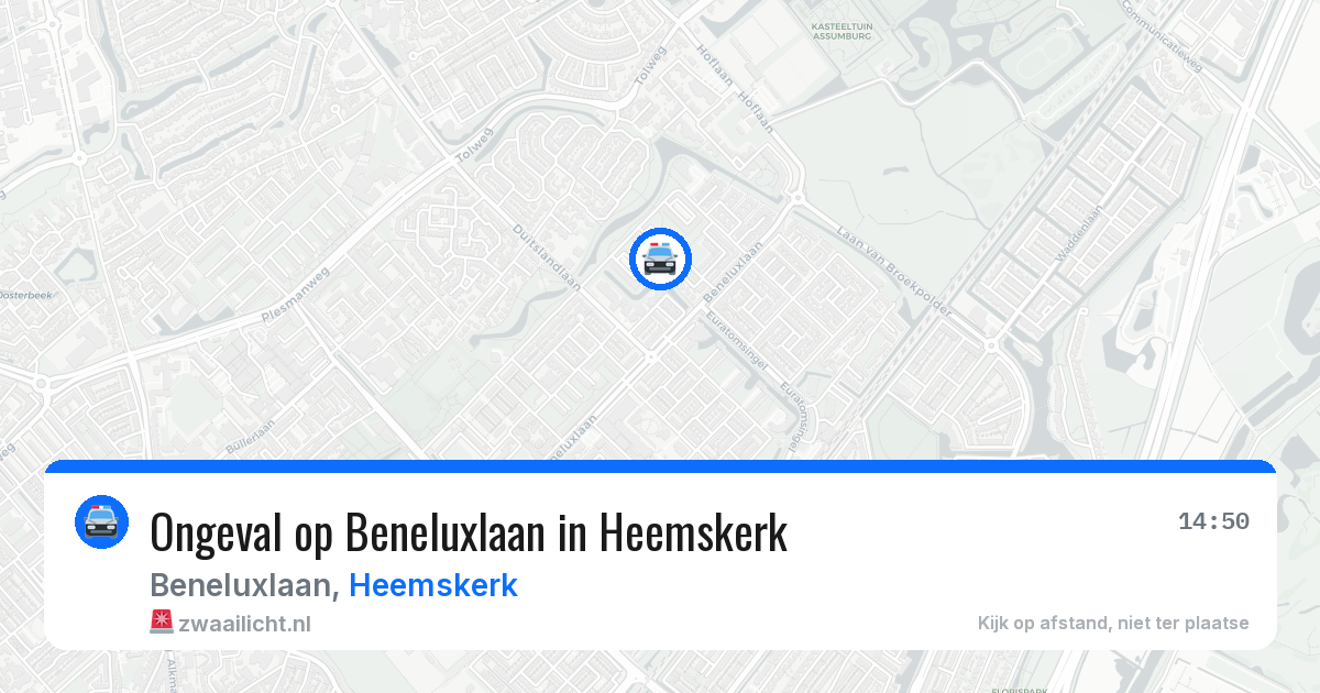 Ongeval op Beneluxlaan in Heemskerk — 31 mei 2026
