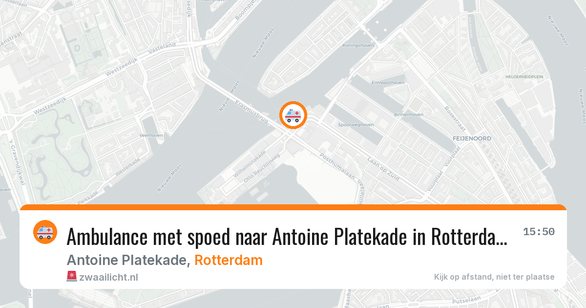 Ambulance met spoed naar Antoine Platekade in Rotterdam — 25 jun 2026