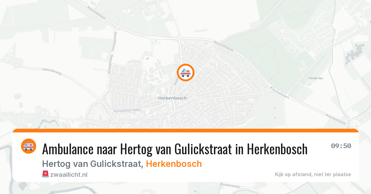Ambulance naar Hertog van Gulickstraat in Herkenbosch — 27 jul 2026