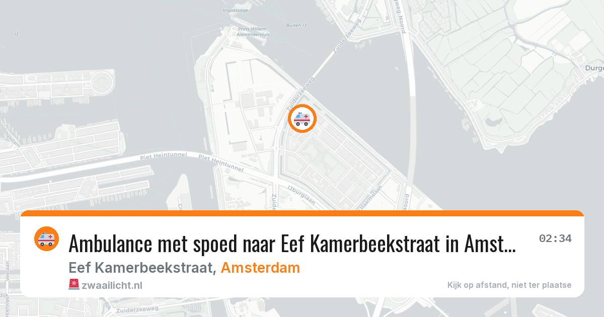 Ambulance met spoed naar Eef Kamerbeekstraat in Amsterdam — 27 jun 2026