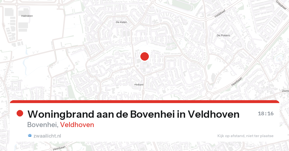 Woningbrand aan de Bovenhei in Veldhoven — 12 jun 2026