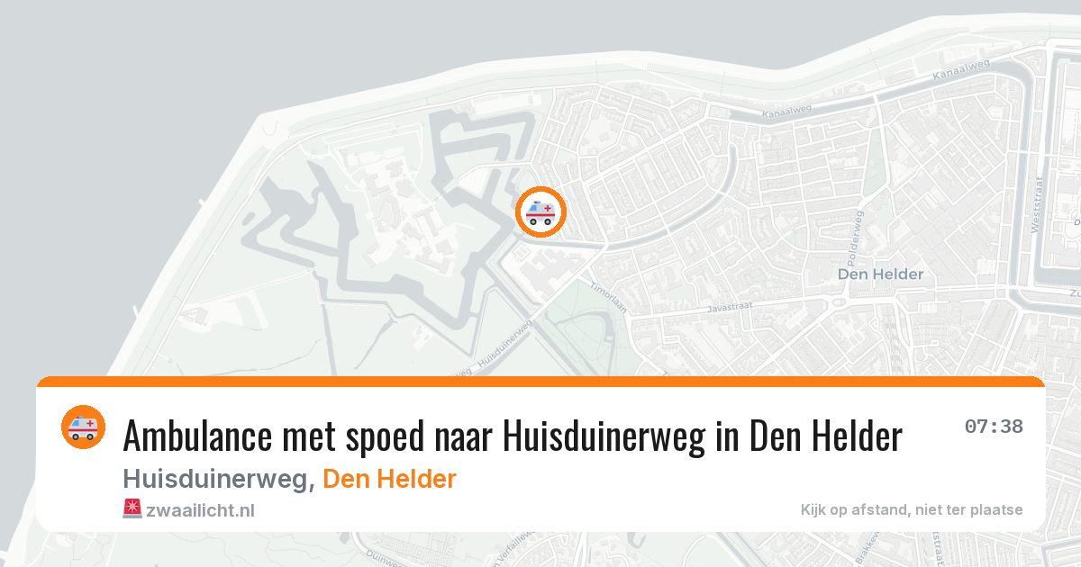 Ambulance met spoed naar Huisduinerweg in Den Helder — 17 jun 2026