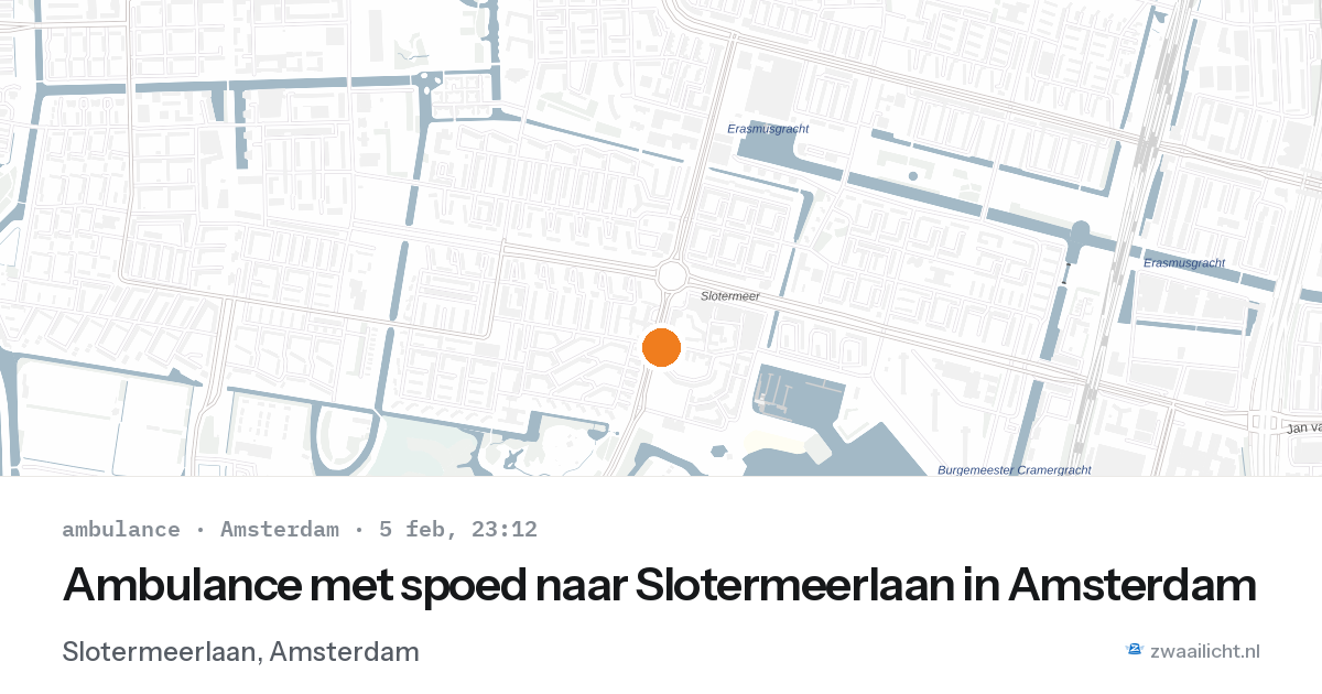Ambulance met spoed naar Slotermeerlaan in Amsterdam — 5 feb 2026