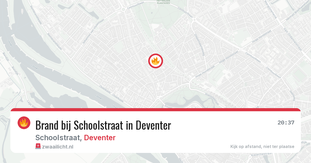 Brand bij Schoolstraat in Deventer — 17 mrt 2026