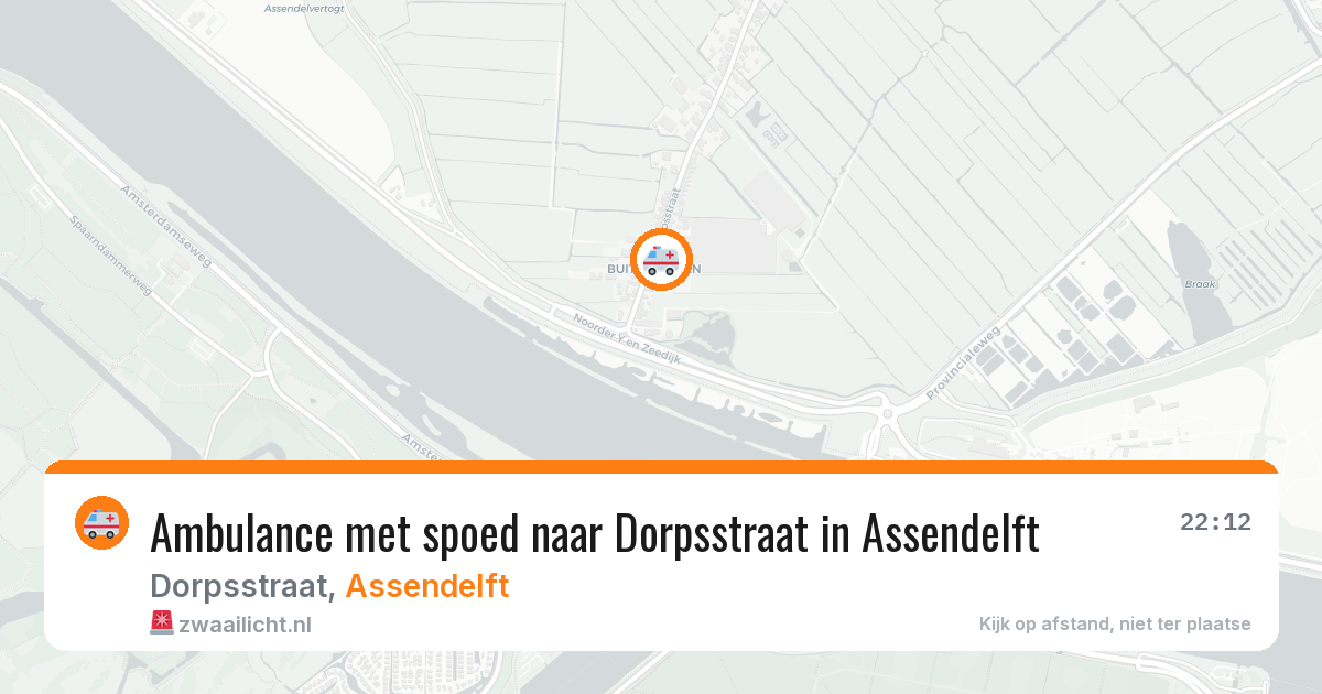 Ambulance met spoed naar Dorpsstraat in Assendelft — 23 jan 2026