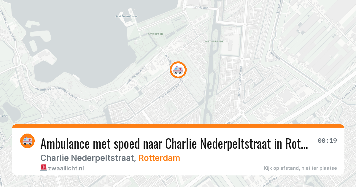 Ambulance met spoed naar Charlie Nederpeltstraat in Rotterdam — 26 mei 2026