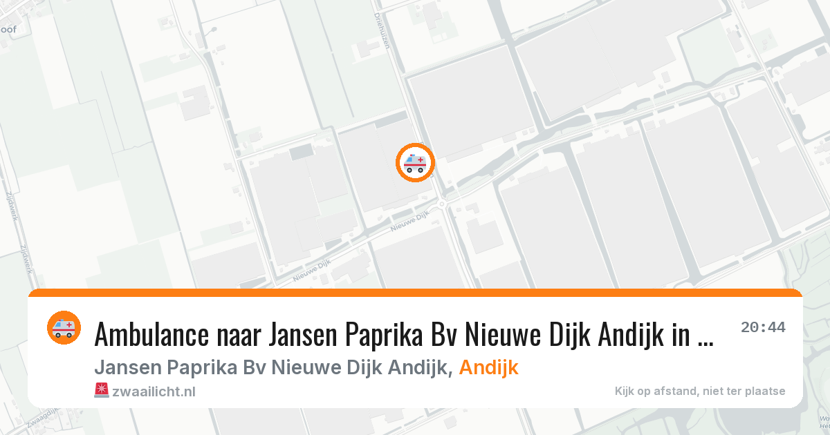 Ambulance naar Jansen Paprika Bv Nieuwe Dijk Andijk in Andijk — 28 jul 2026