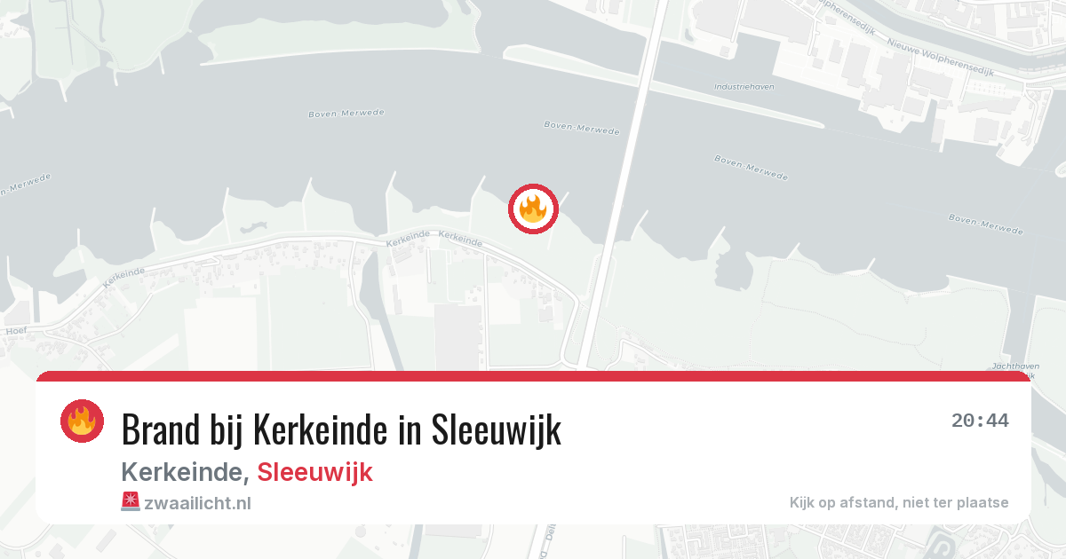Brand bij Kerkeinde in Sleeuwijk — 8 aug 2026
